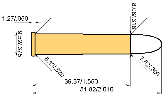 .300 Sherwood cartridge drawing