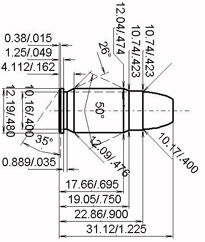 .400 Cor-Bon technische Zeichnung