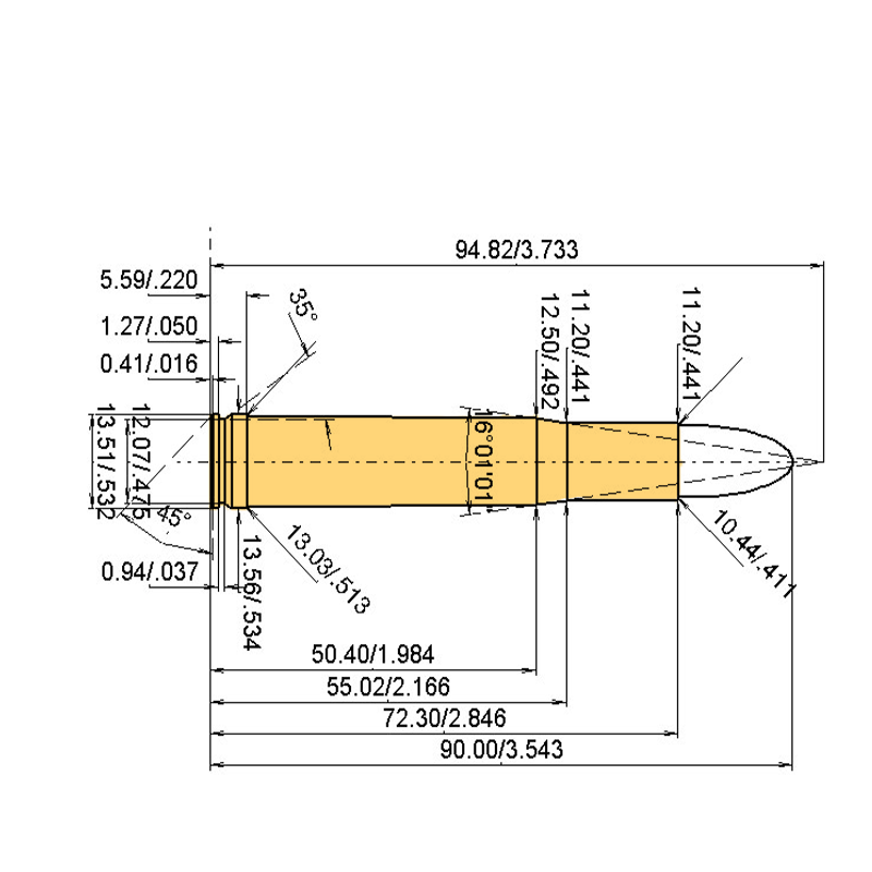 .400 H&H Belt. Mag. disegno tecnico e dati di caricamento