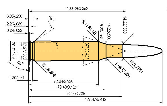 .510 DTC technical drawing and load data